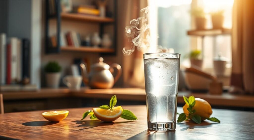 Água morna em jejum