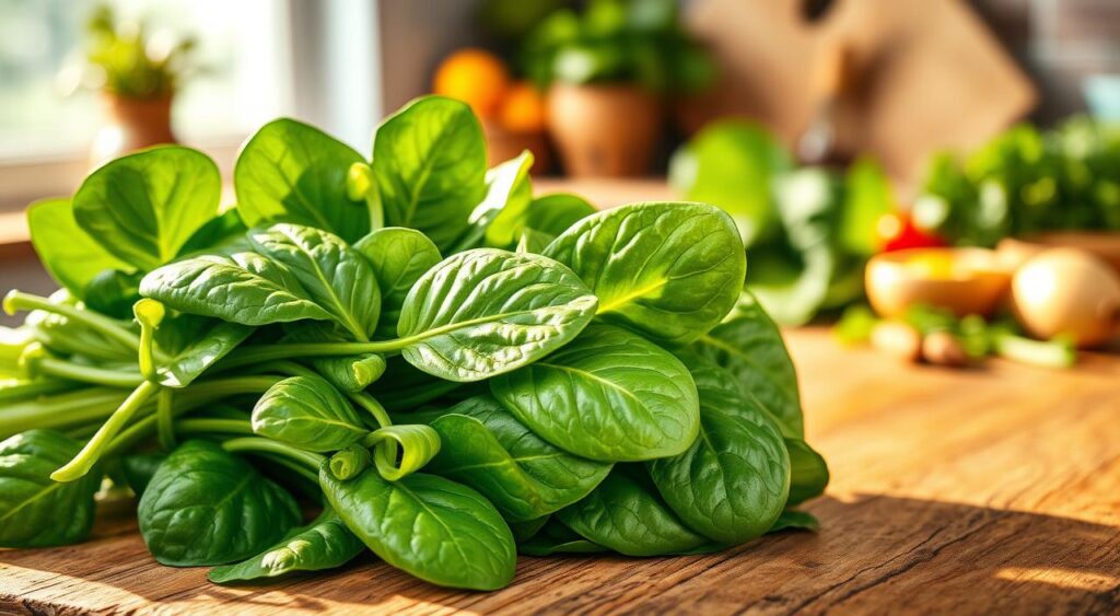 Espinafre rico em folato