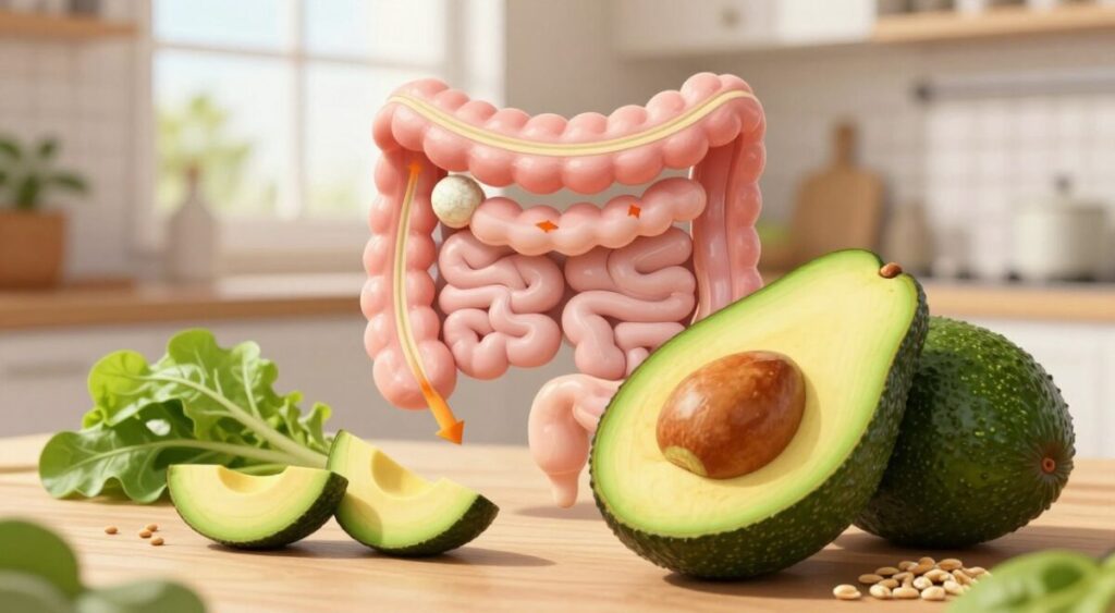 benefícios do abacate para o intestino