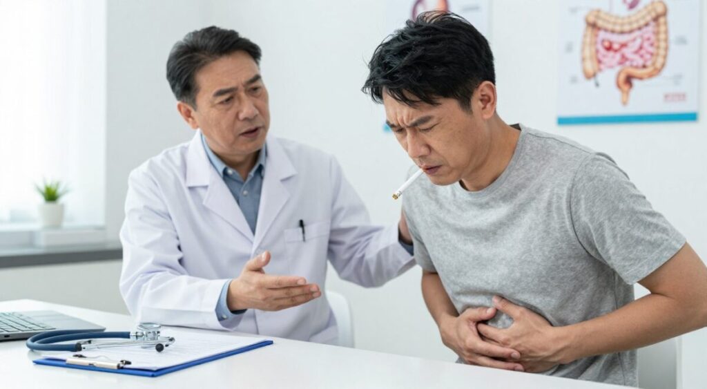 sintomas digestivos em fumantes