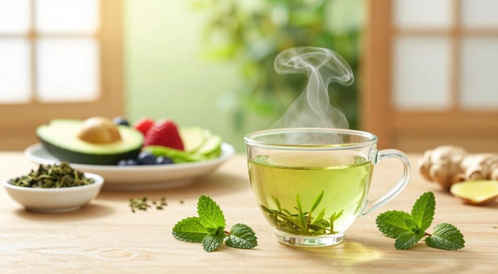 Chá verde antioxidante benefícios digestivos