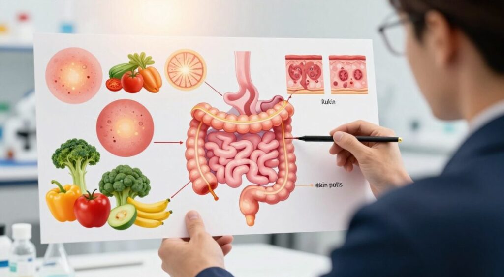 Relação entre intestino e condições de pele
